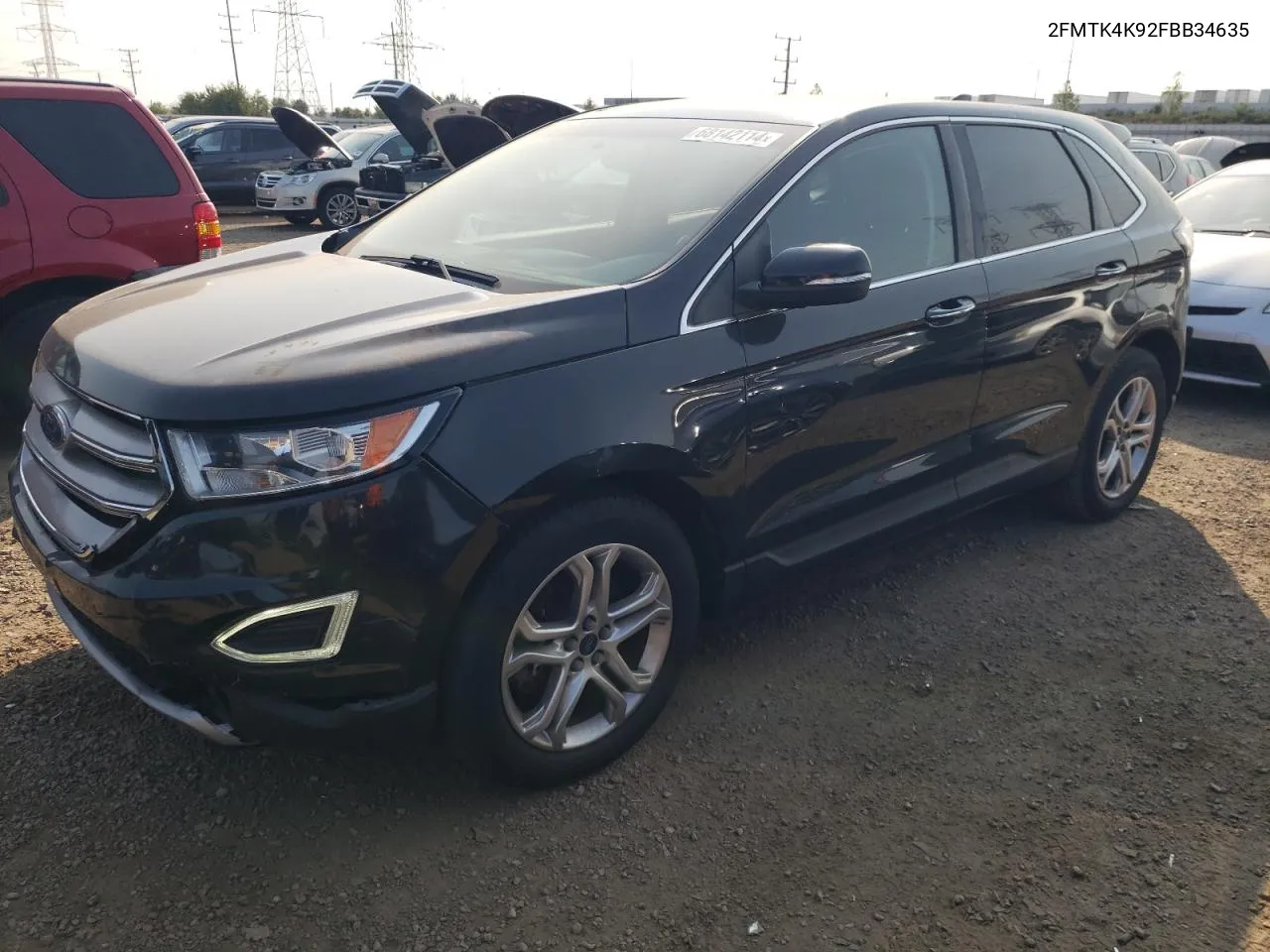 2015 Ford Edge Titanium VIN: 2FMTK4K92FBB34635 Lot: 68142114