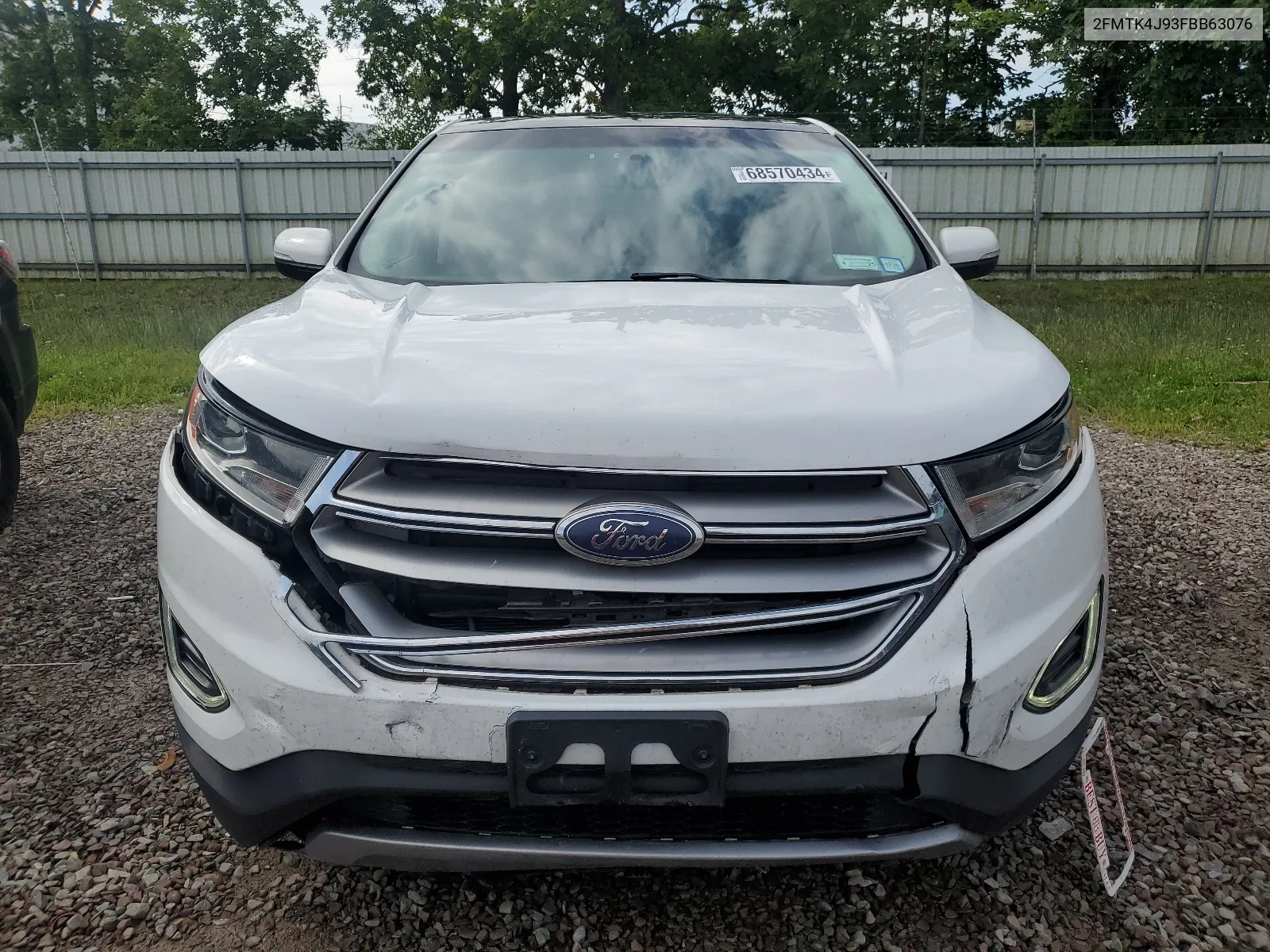 2015 Ford Edge Sel VIN: 2FMTK4J93FBB63076 Lot: 68570434