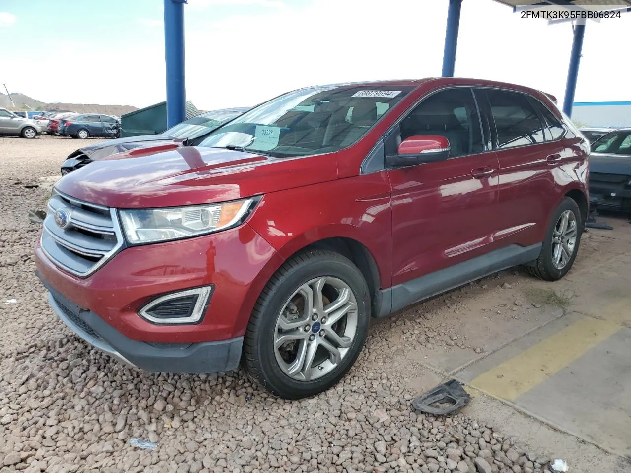 2015 Ford Edge Titanium VIN: 2FMTK3K95FBB06824 Lot: 68879694