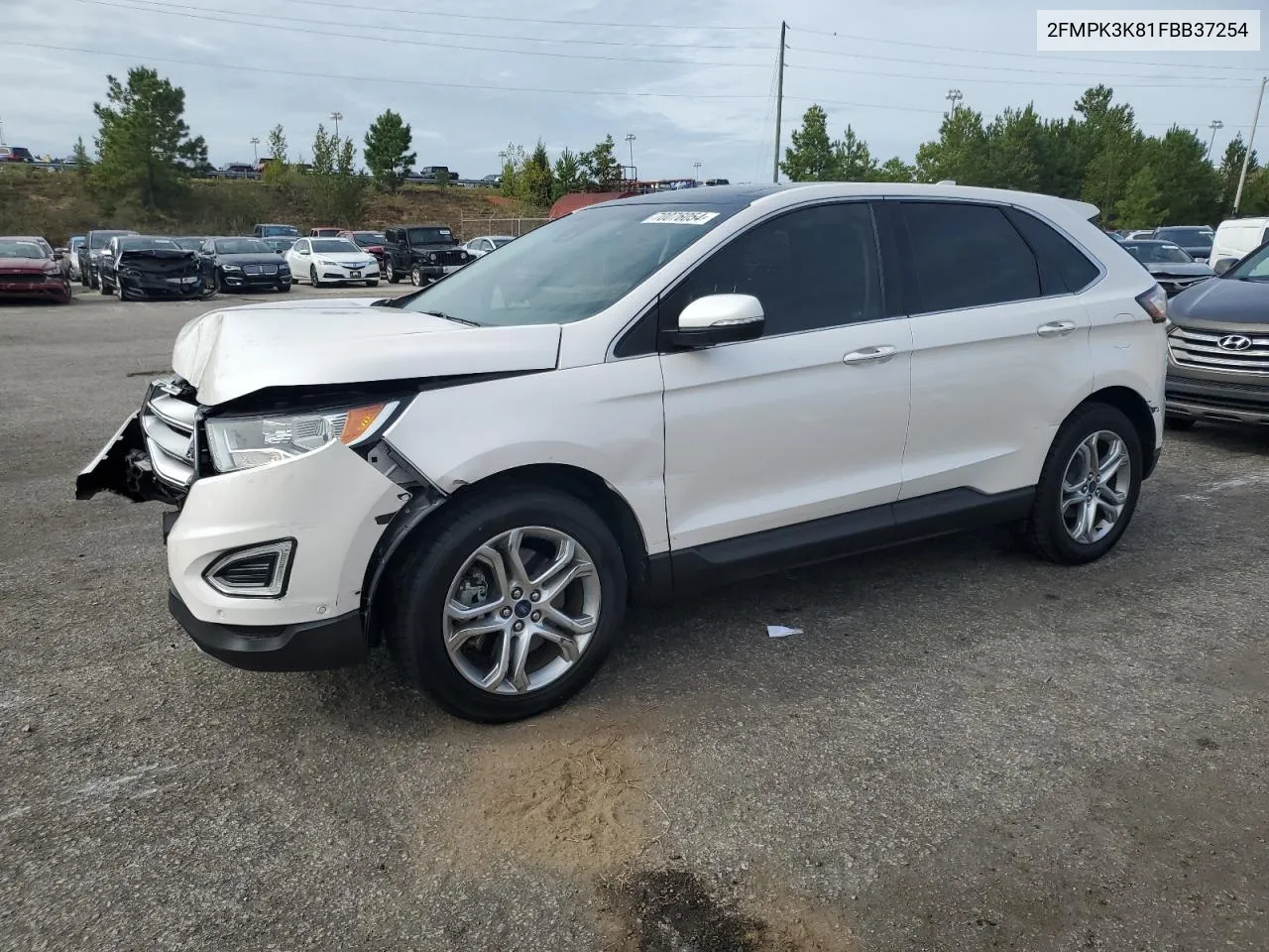 2015 Ford Edge Titanium VIN: 2FMPK3K81FBB37254 Lot: 70076054