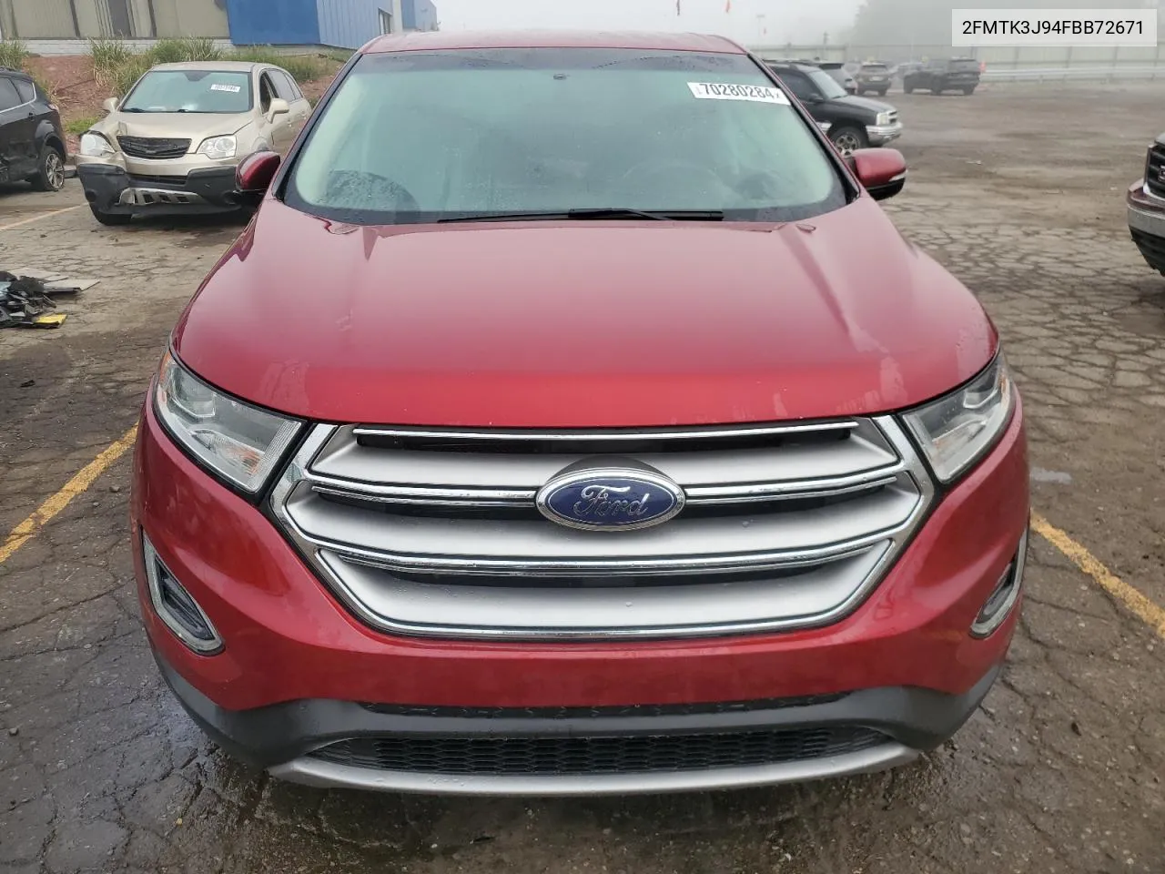 2015 Ford Edge Sel VIN: 2FMTK3J94FBB72671 Lot: 70280284