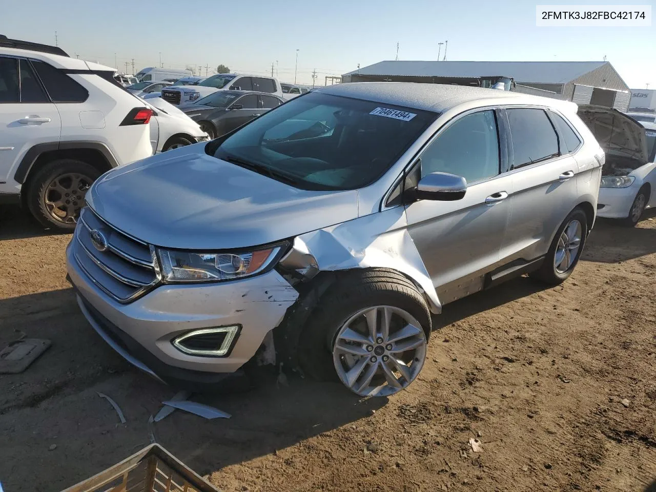 2015 Ford Edge Sel VIN: 2FMTK3J82FBC42174 Lot: 70461494