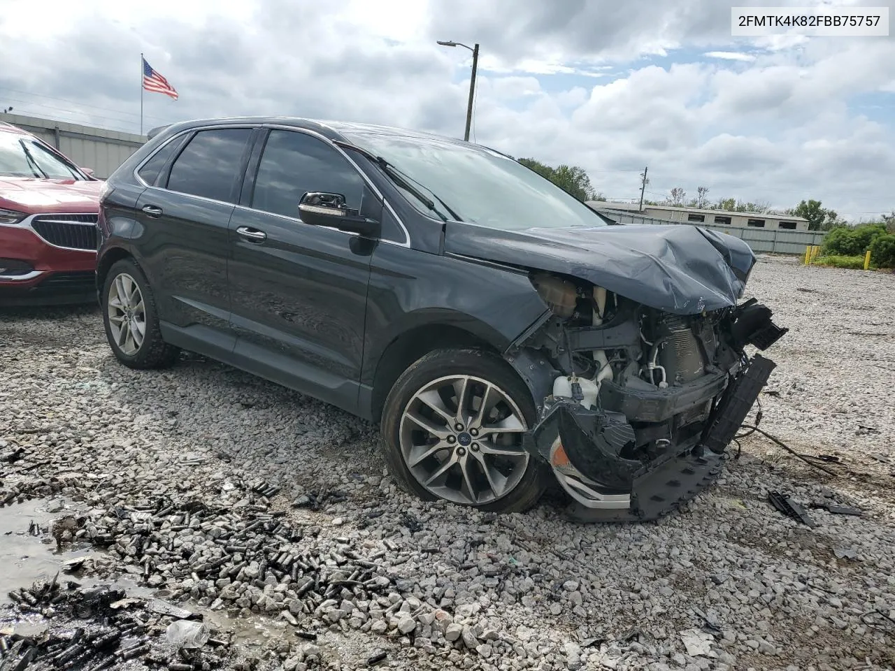 2015 Ford Edge Titanium VIN: 2FMTK4K82FBB75757 Lot: 71734364