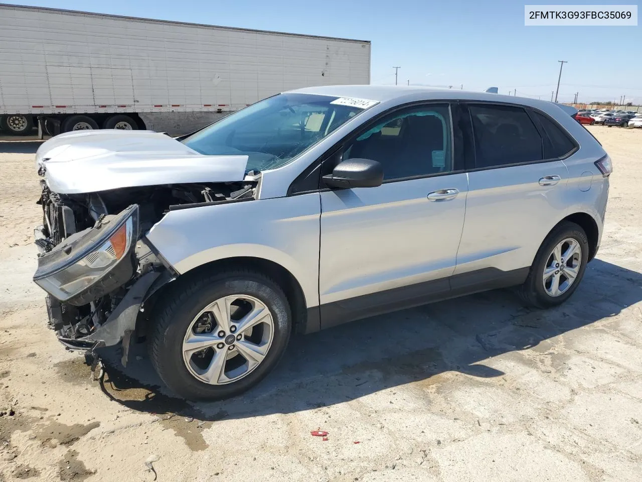 2015 Ford Edge Se VIN: 2FMTK3G93FBC35069 Lot: 72216014