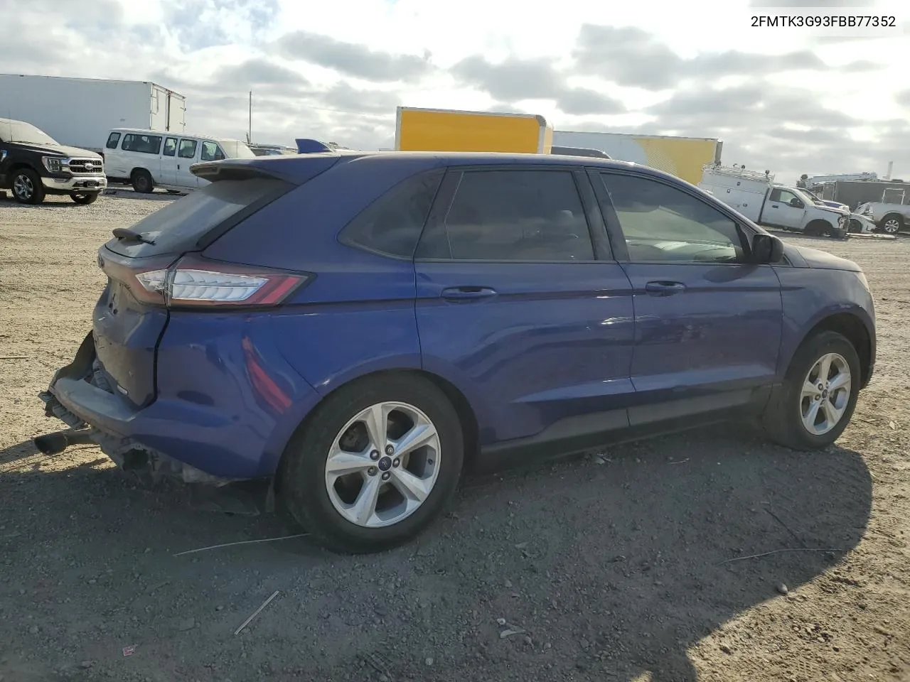 2015 Ford Edge Se VIN: 2FMTK3G93FBB77352 Lot: 74513134