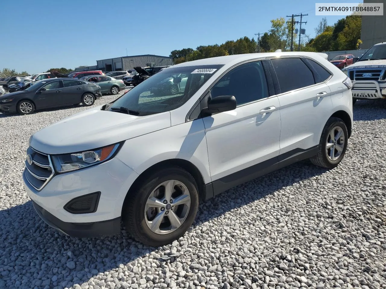 2015 Ford Edge Se VIN: 2FMTK4G91FBB48857 Lot: 74688684