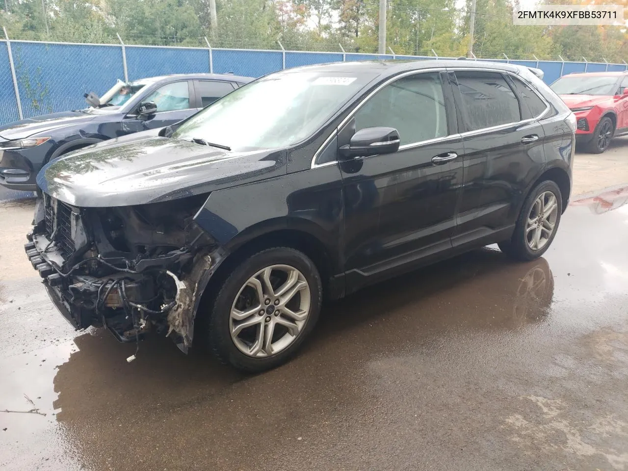 2015 Ford Edge Titanium VIN: 2FMTK4K9XFBB53711 Lot: 74996324