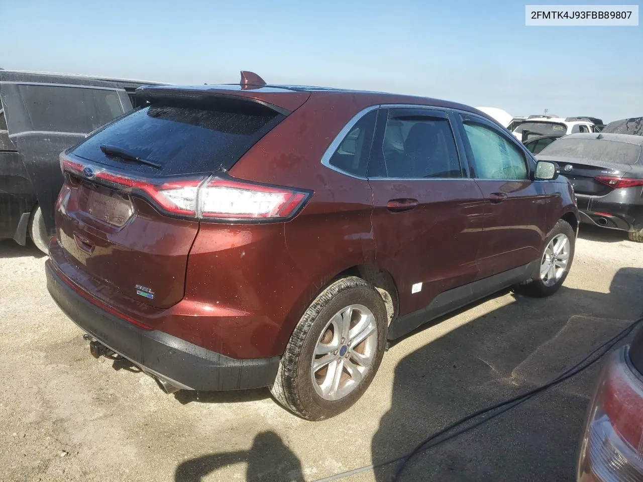 2015 Ford Edge Sel VIN: 2FMTK4J93FBB89807 Lot: 75102174