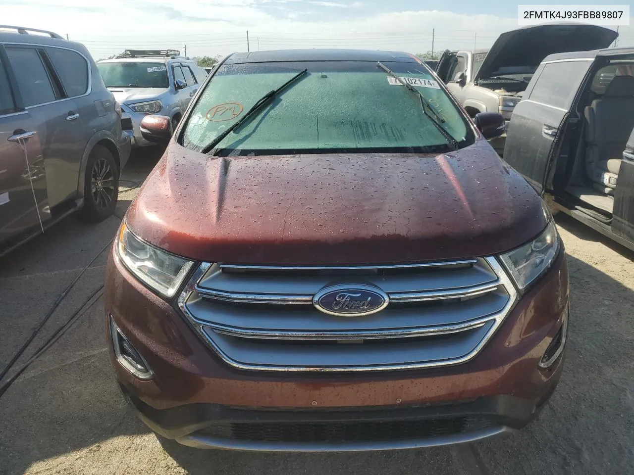 2015 Ford Edge Sel VIN: 2FMTK4J93FBB89807 Lot: 75102174