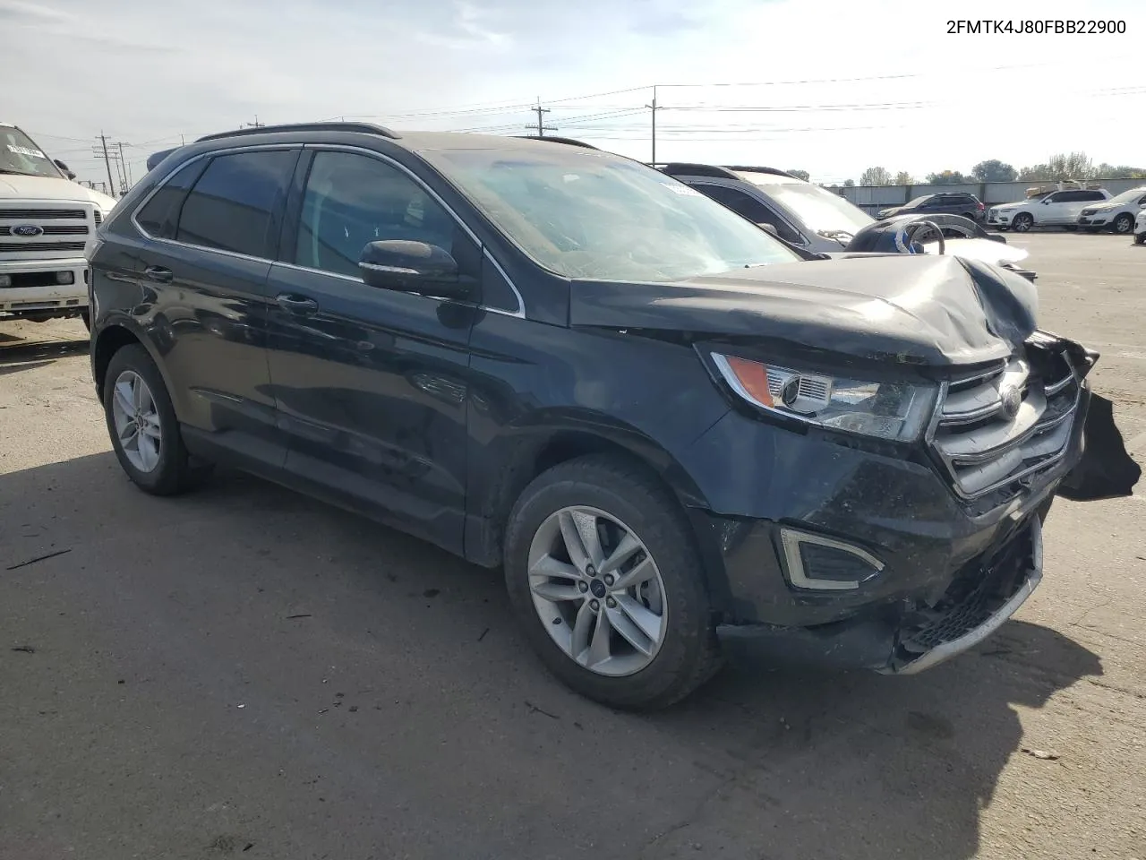 2015 Ford Edge Sel VIN: 2FMTK4J80FBB22900 Lot: 75337664