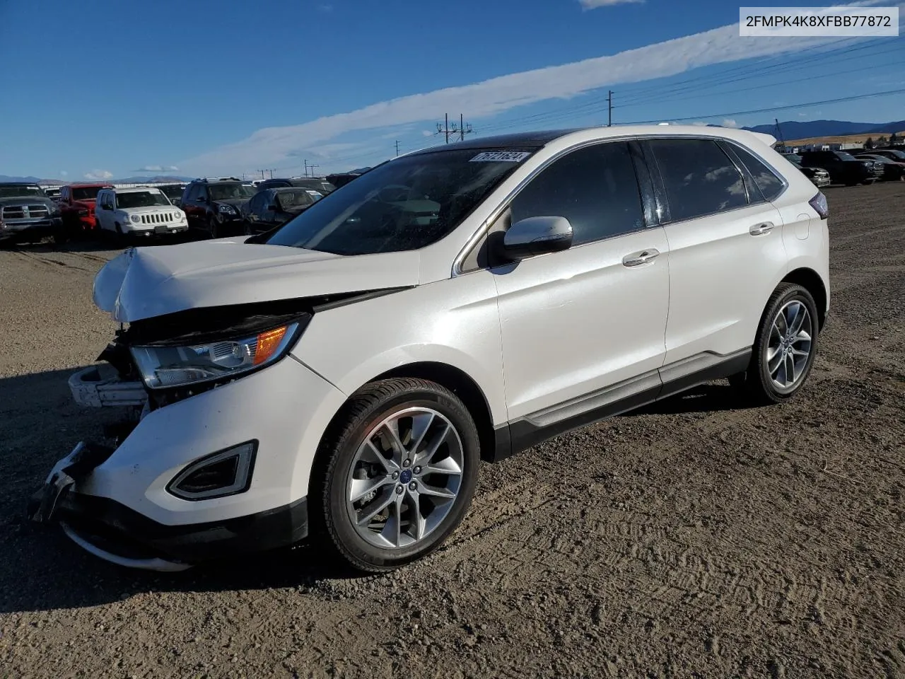 2015 Ford Edge Titanium VIN: 2FMPK4K8XFBB77872 Lot: 76721624