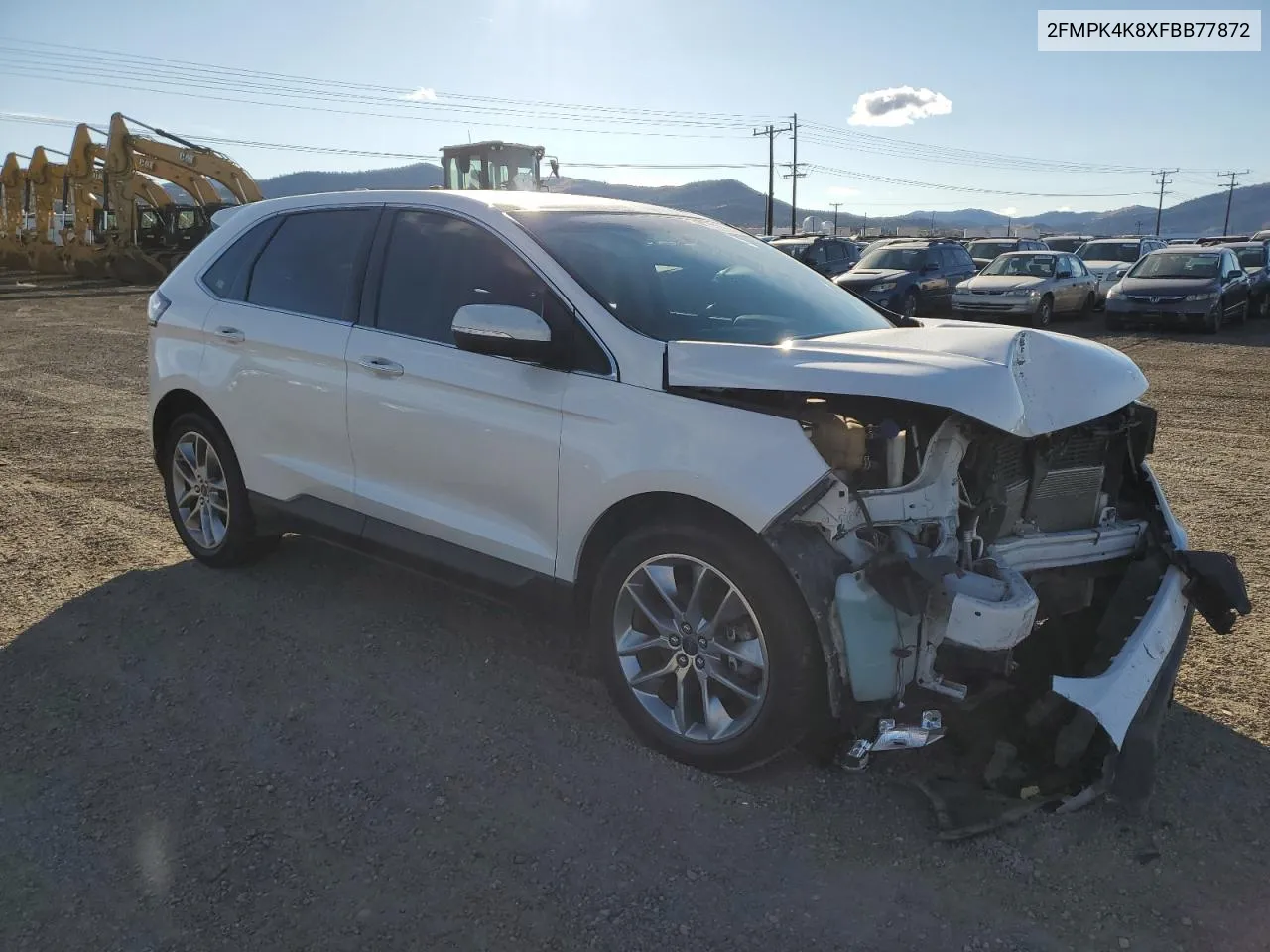 2015 Ford Edge Titanium VIN: 2FMPK4K8XFBB77872 Lot: 76721624