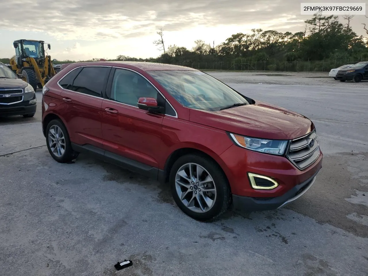 2015 Ford Edge Titanium VIN: 2FMPK3K97FBC29669 Lot: 77208824