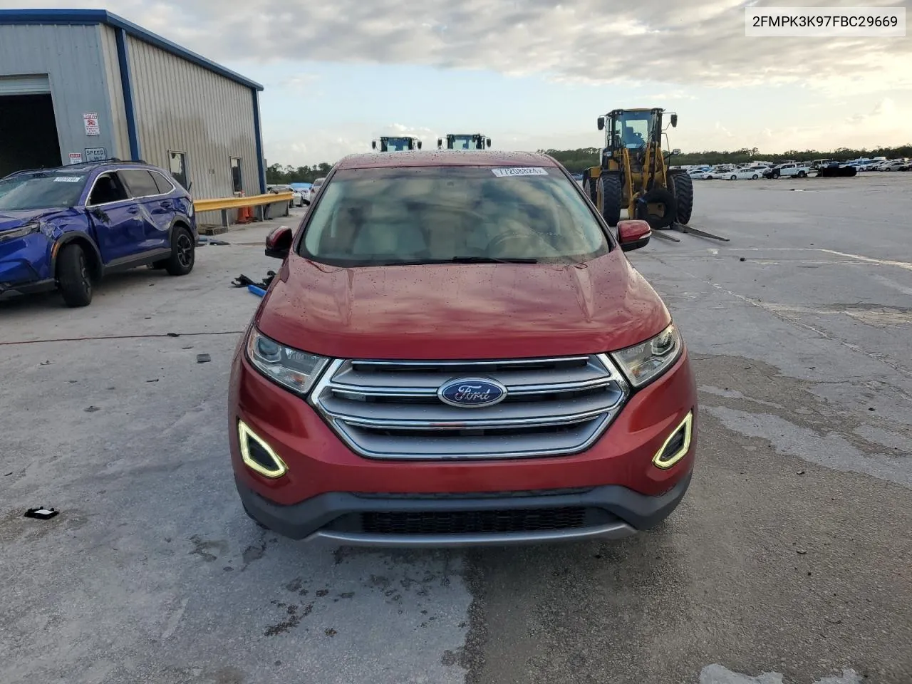 2015 Ford Edge Titanium VIN: 2FMPK3K97FBC29669 Lot: 77208824