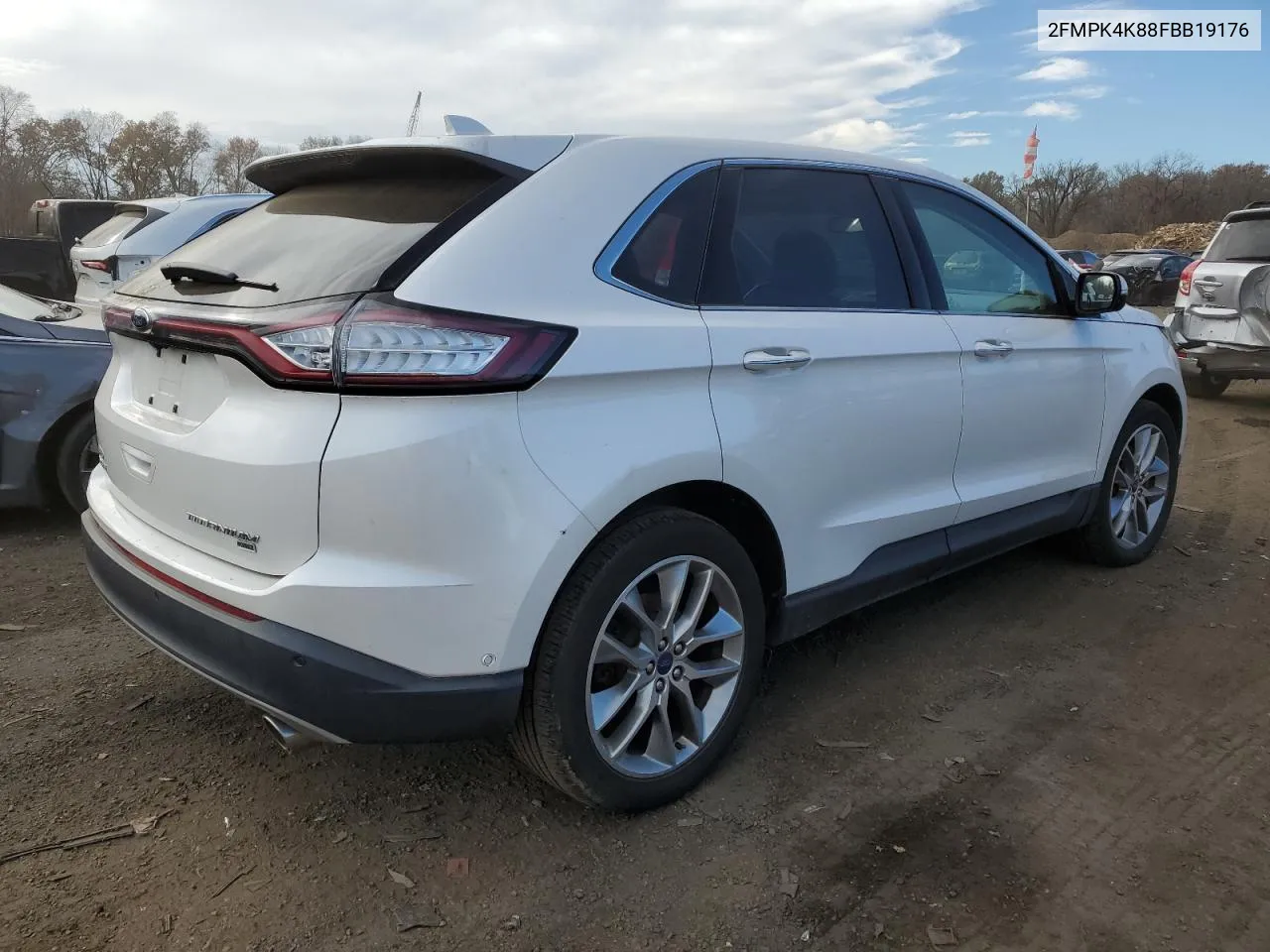 2015 Ford Edge Titanium VIN: 2FMPK4K88FBB19176 Lot: 78730714