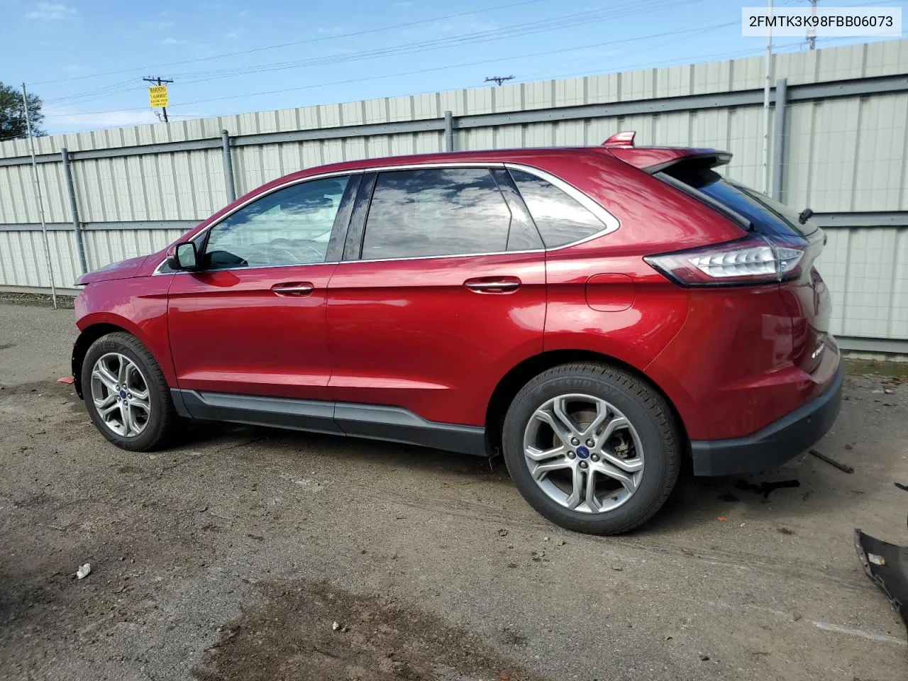 2015 Ford Edge Titanium VIN: 2FMTK3K98FBB06073 Lot: 79047524