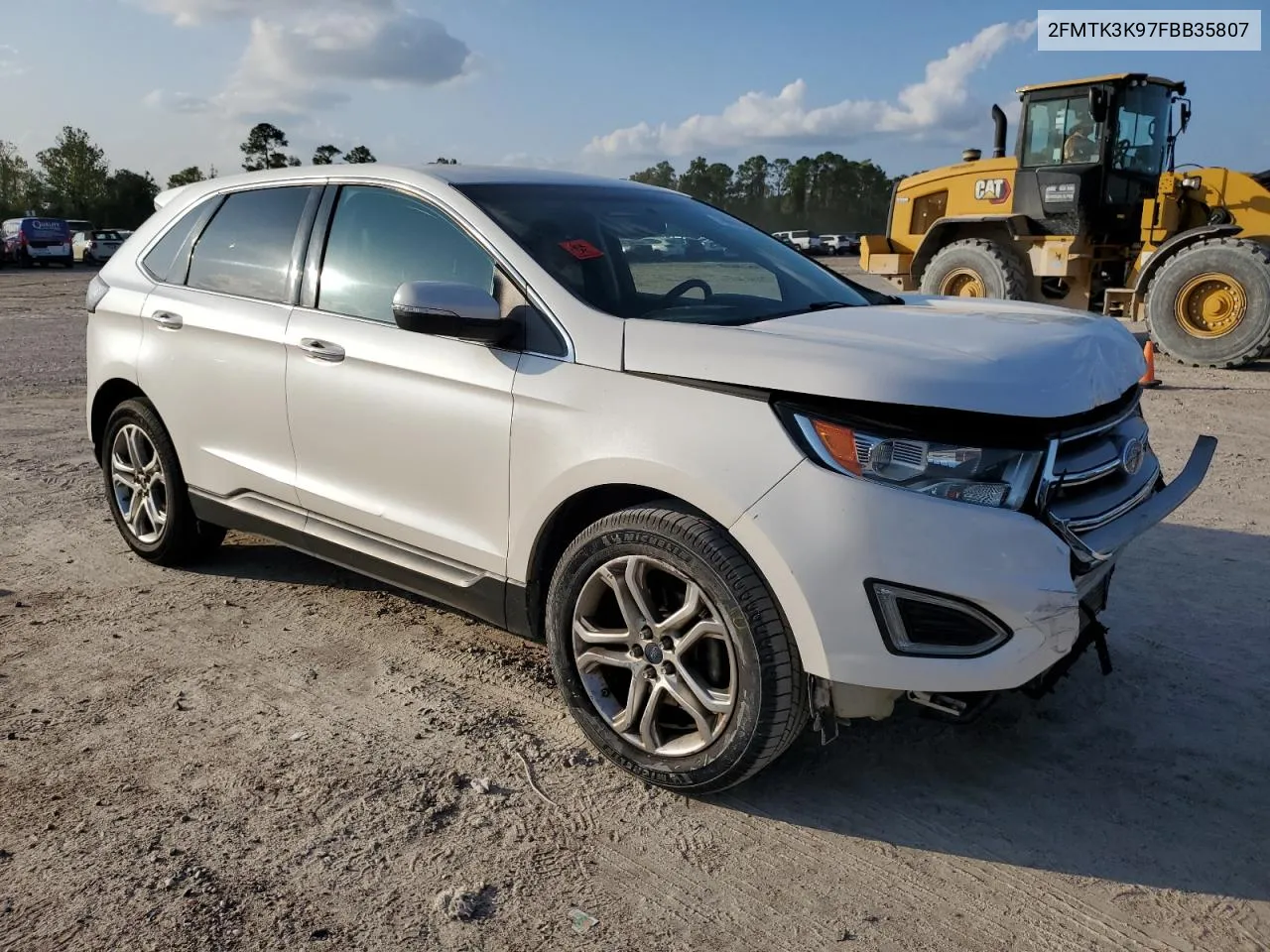 2015 Ford Edge Titanium VIN: 2FMTK3K97FBB35807 Lot: 79892104