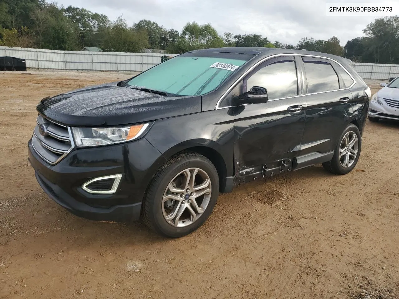 2015 Ford Edge Titanium VIN: 2FMTK3K90FBB34773 Lot: 80132674