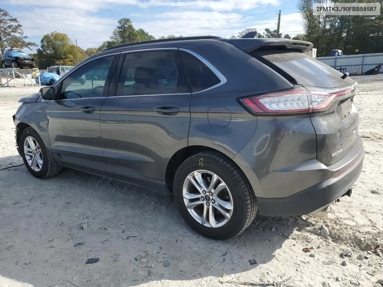 2015 Ford Edge Sel VIN: 2FMTK3J90FBB58587 Lot: 80284484