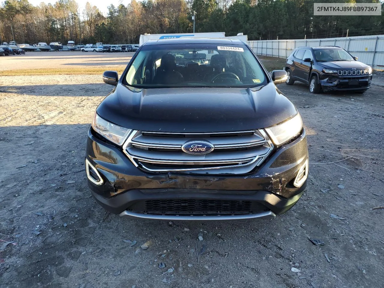 2015 Ford Edge Sel VIN: 2FMTK4J89FBB97367 Lot: 80334424