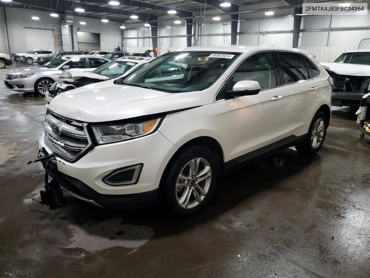 2015 Ford Edge Sel VIN: 2FMTK4J83FBC34364 Lot: 80362024