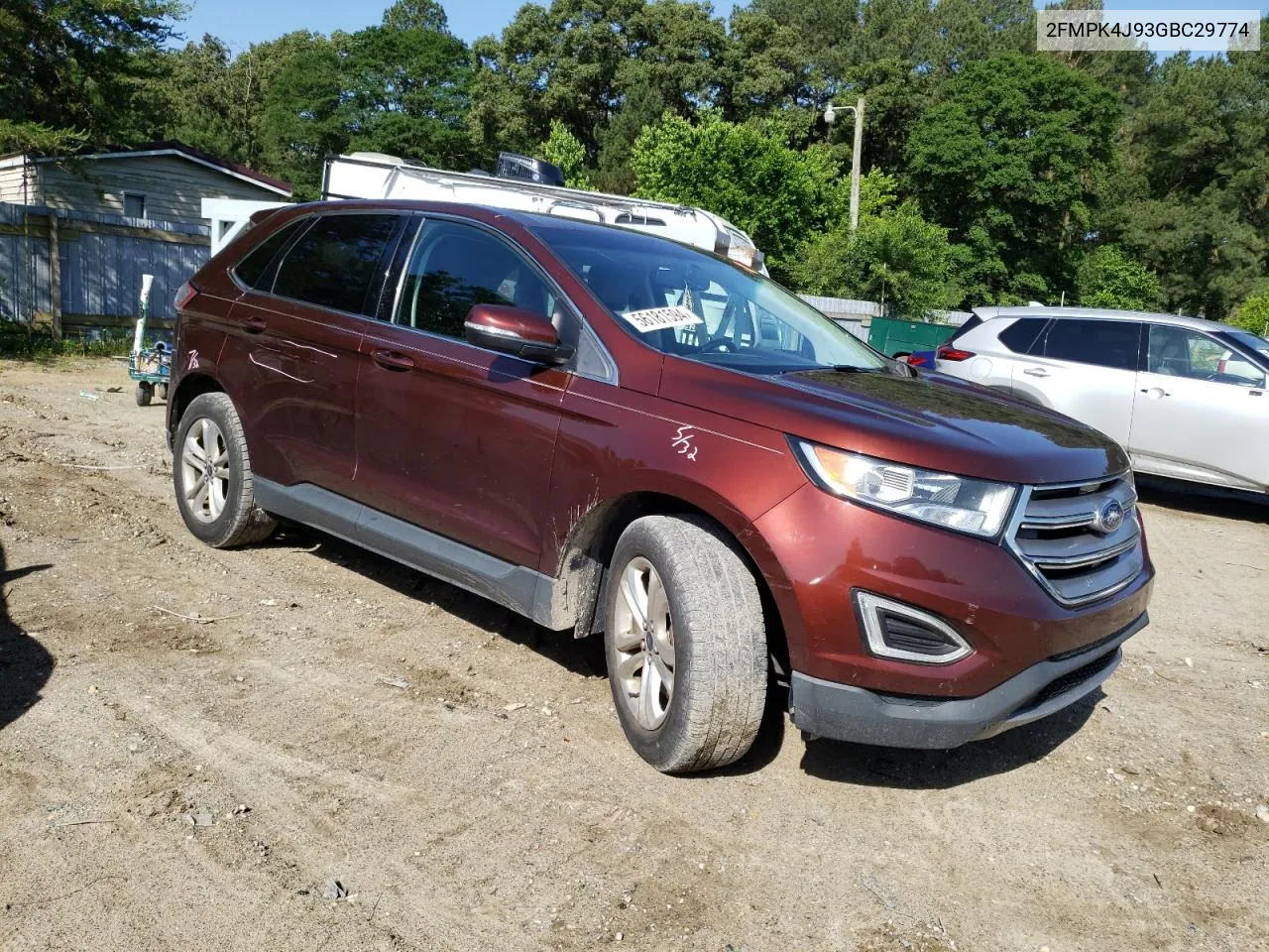 2016 Ford Edge Sel VIN: 2FMPK4J93GBC29774 Lot: 56181594