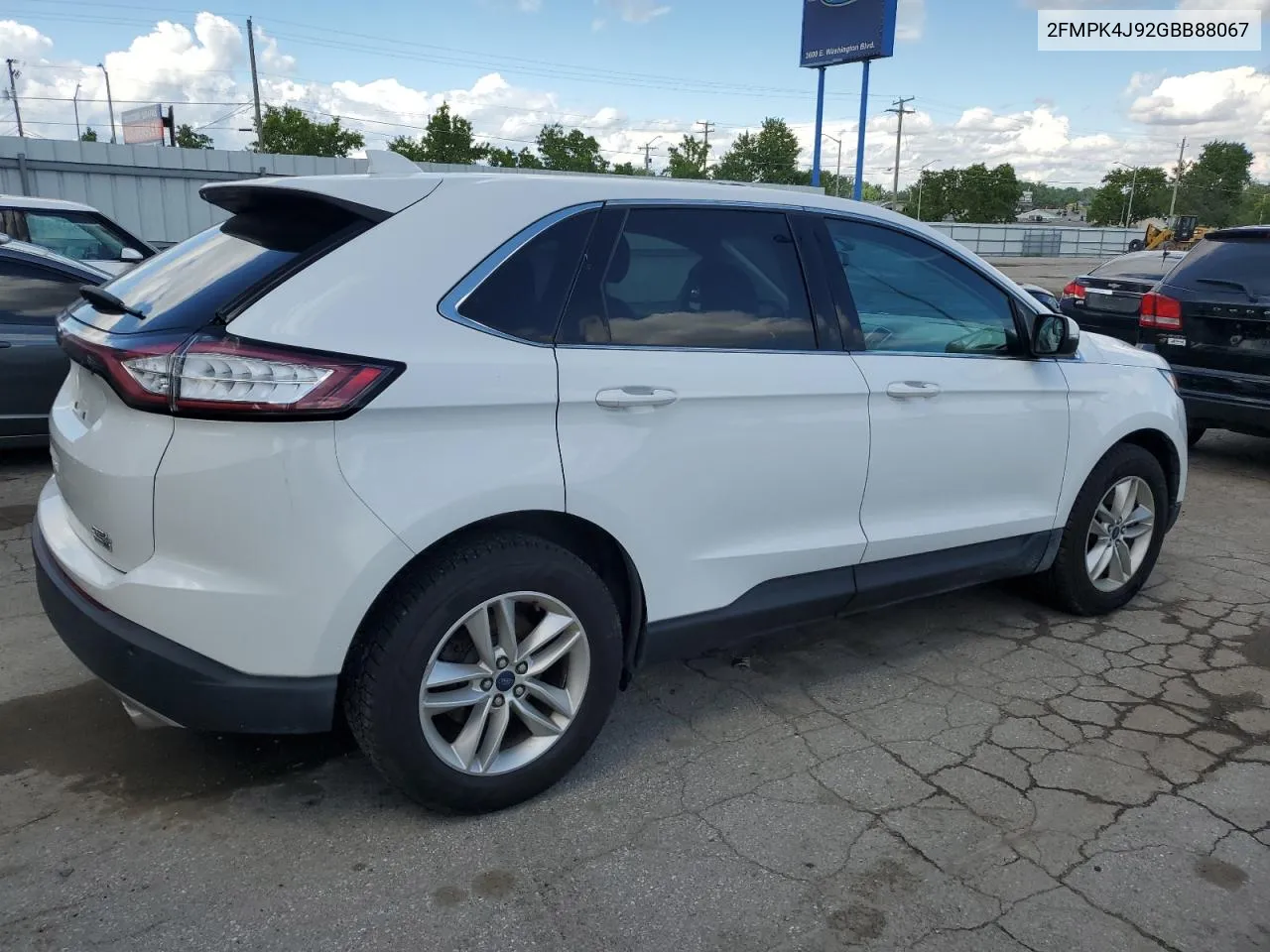 2016 Ford Edge Sel VIN: 2FMPK4J92GBB88067 Lot: 56822804