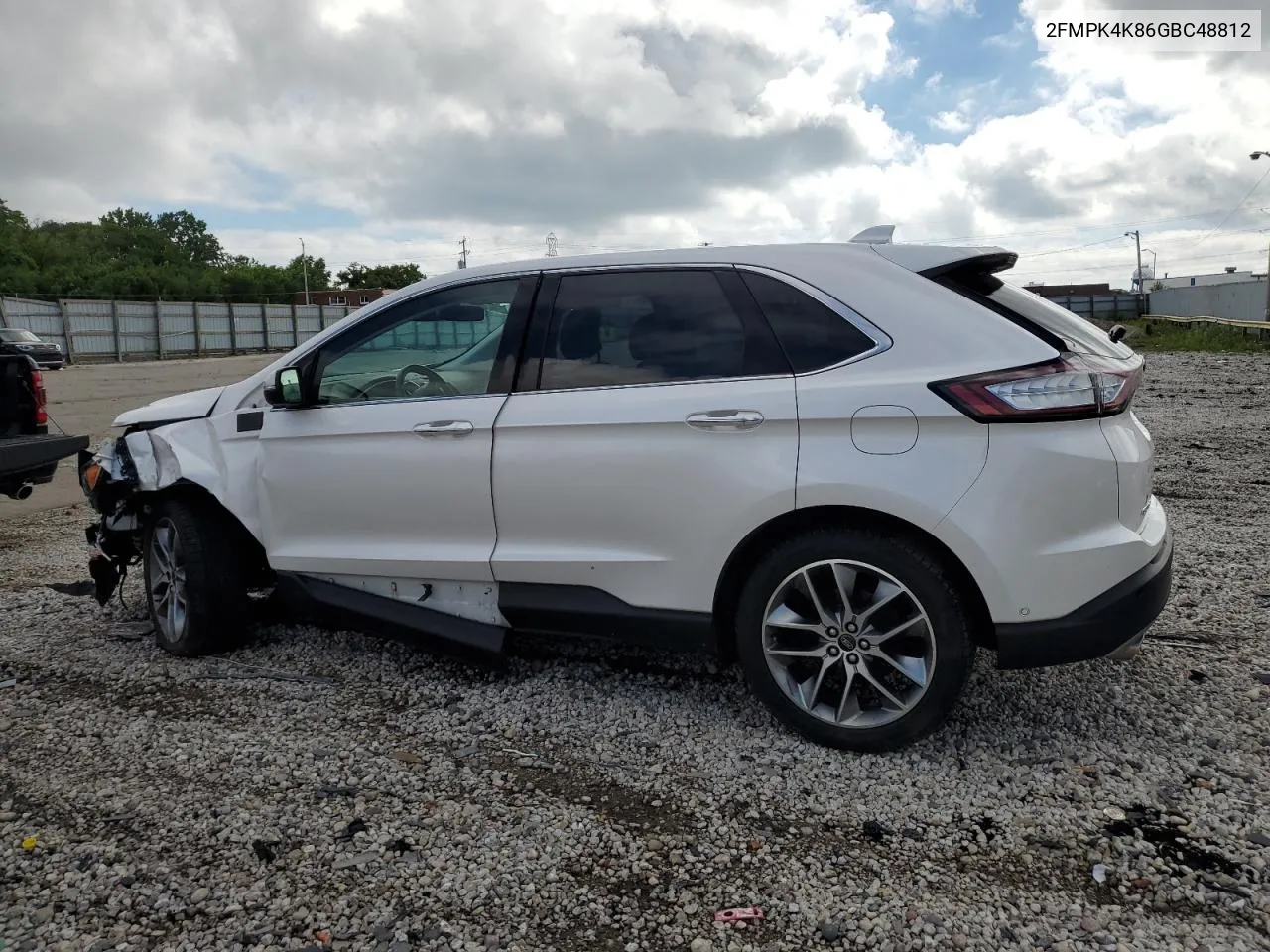 2016 Ford Edge Titanium VIN: 2FMPK4K86GBC48812 Lot: 61897834