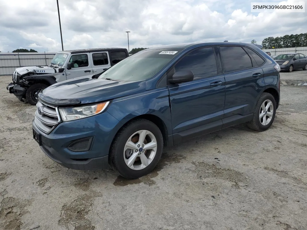 2016 Ford Edge Se VIN: 2FMPK3G96GBC21606 Lot: 62857434