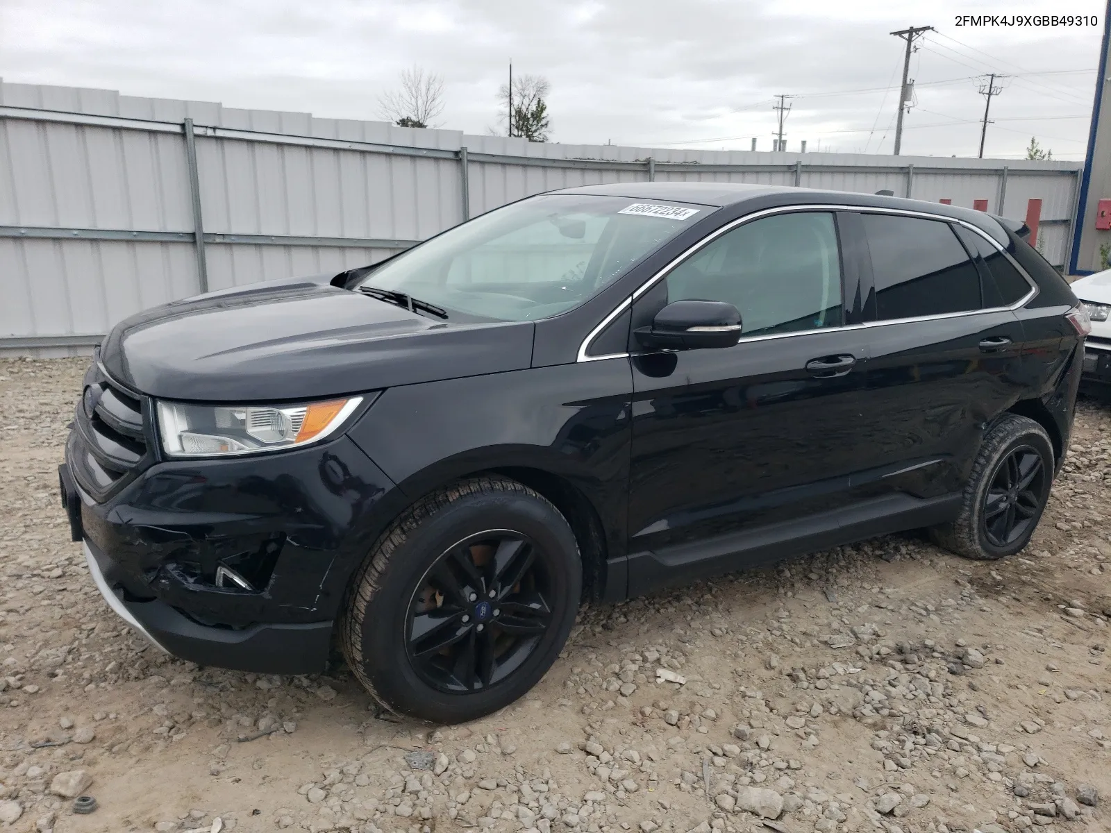 2016 Ford Edge Sel VIN: 2FMPK4J9XGBB49310 Lot: 66672234