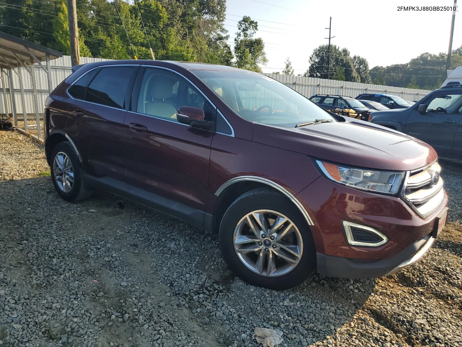 2016 Ford Edge Sel VIN: 2FMPK3J88GBB25010 Lot: 67549984