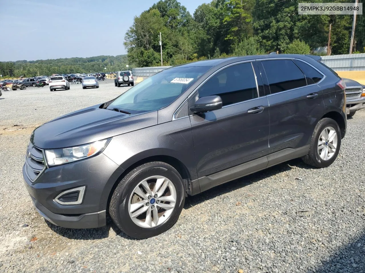 2016 Ford Edge Sel VIN: 2FMPK3J92GBB14948 Lot: 67650054