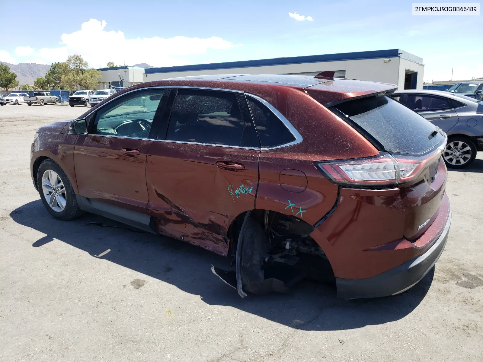 2016 Ford Edge Sel VIN: 2FMPK3J93GBB66489 Lot: 67787504