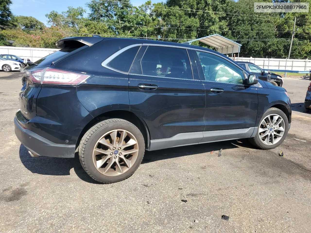 2016 Ford Edge Titanium VIN: 2FMPK3K82GBB77960 Lot: 67853584