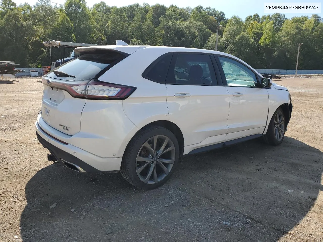 2016 Ford Edge Sport VIN: 2FMPK4AP7GBB09247 Lot: 69745294