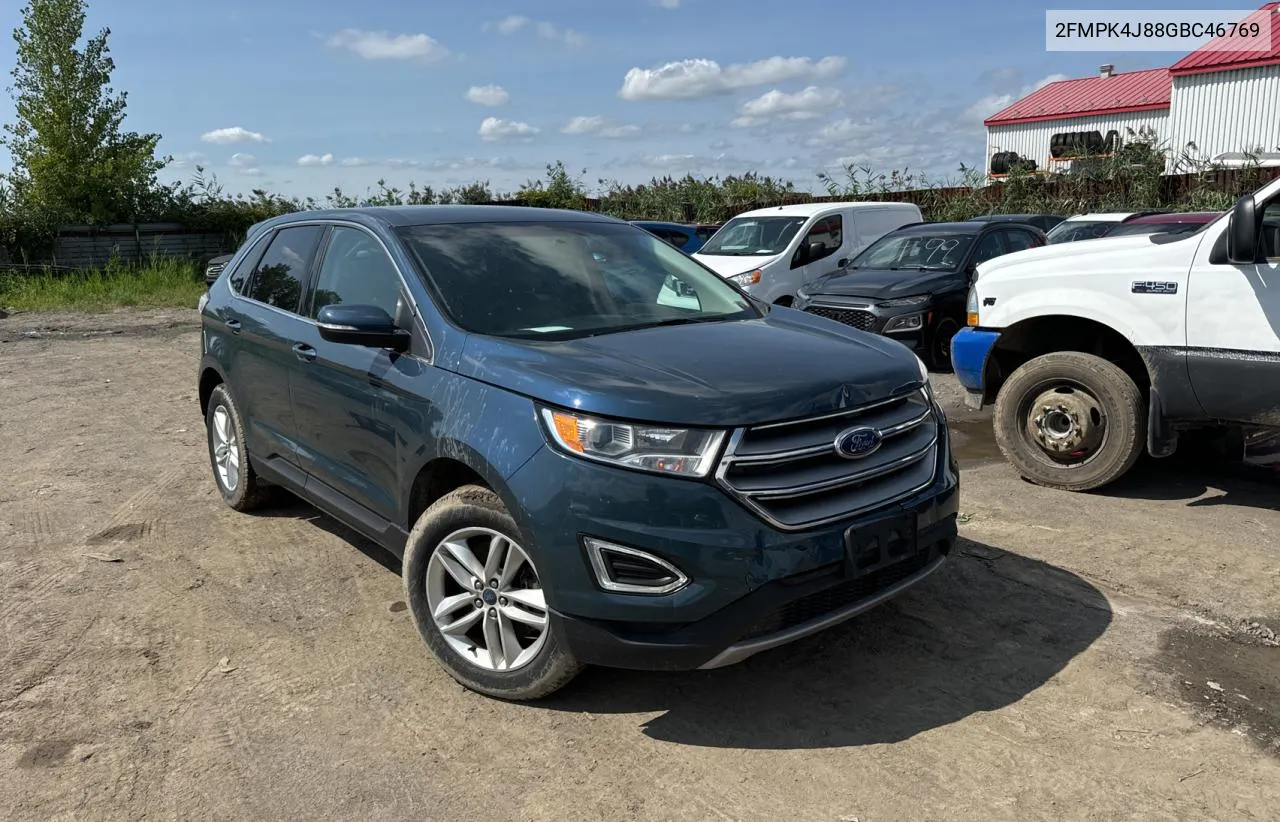 2016 Ford Edge Sel VIN: 2FMPK4J88GBC46769 Lot: 69971534