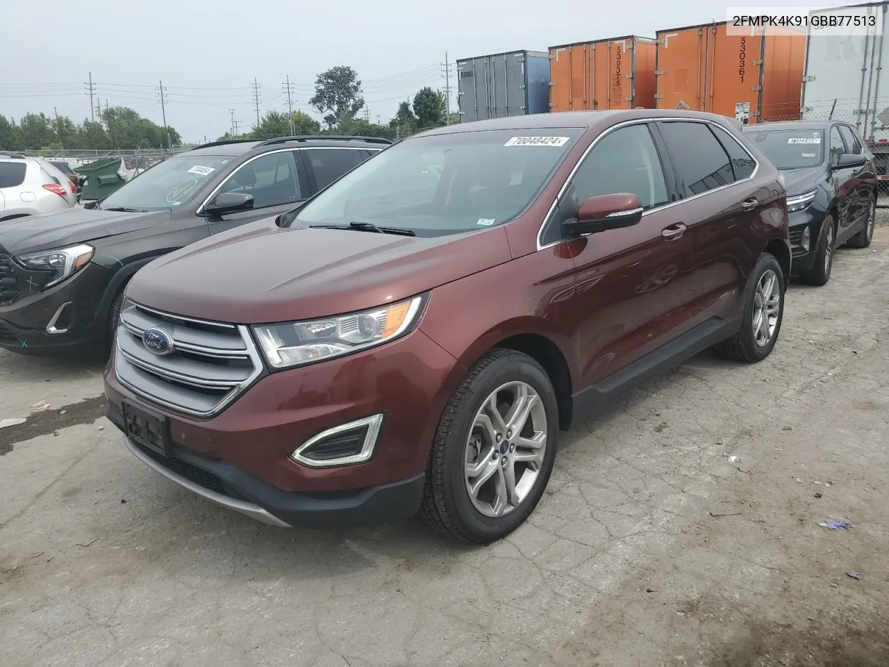 2016 Ford Edge Titanium VIN: 2FMPK4K91GBB77513 Lot: 70048424