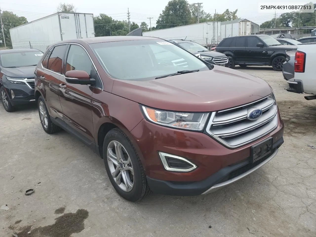 2016 Ford Edge Titanium VIN: 2FMPK4K91GBB77513 Lot: 70048424