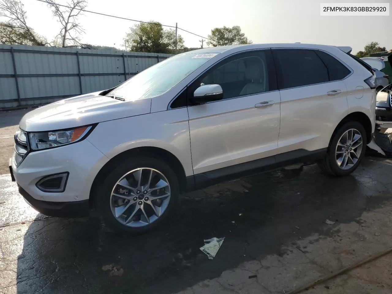 2016 Ford Edge Titanium VIN: 2FMPK3K83GBB29920 Lot: 70826694