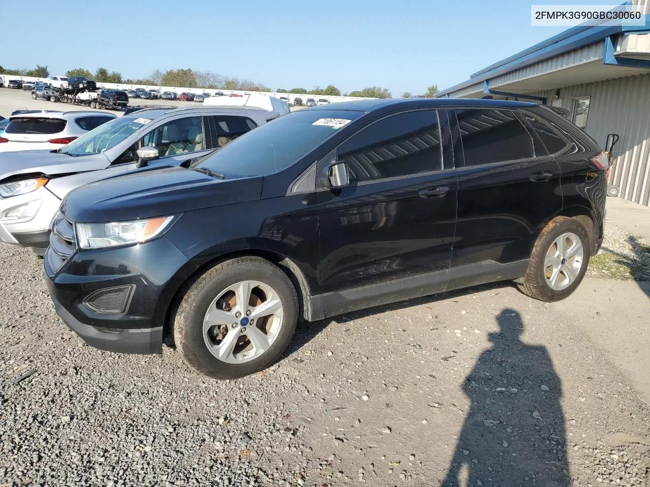 2016 Ford Edge Se VIN: 2FMPK3G90GBC30060 Lot: 71061154