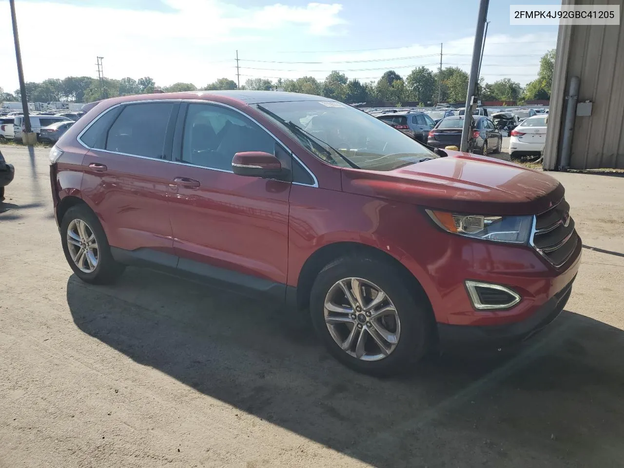 2016 Ford Edge Sel VIN: 2FMPK4J92GBC41205 Lot: 71106224