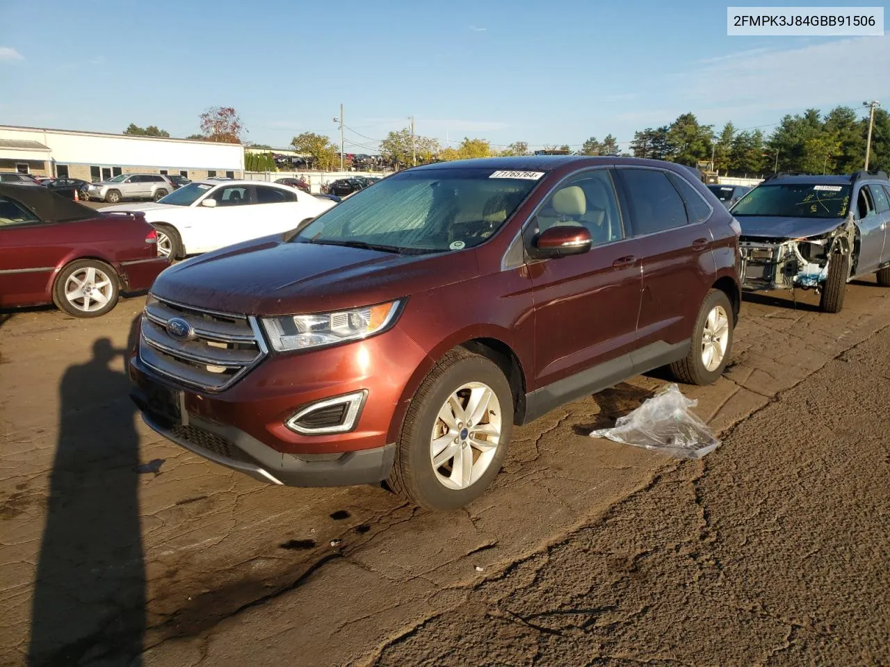 2016 Ford Edge Sel VIN: 2FMPK3J84GBB91506 Lot: 71765764