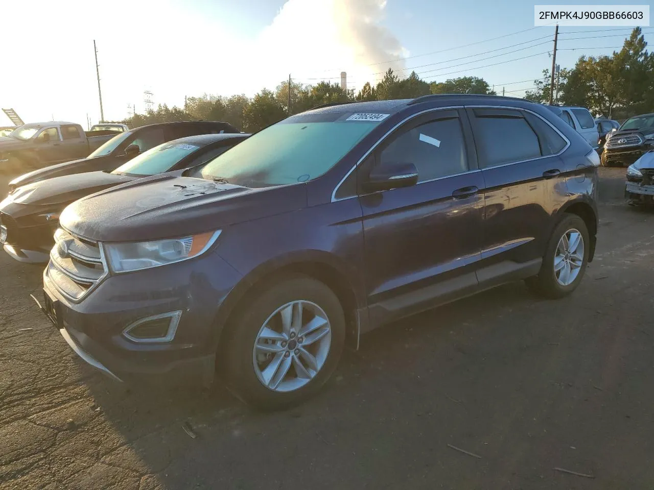 2016 Ford Edge Sel VIN: 2FMPK4J90GBB66603 Lot: 72052494