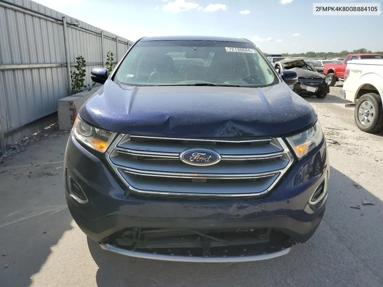 2016 Ford Edge Titanium VIN: 2FMPK4K80GBB84105 Lot: 72135044