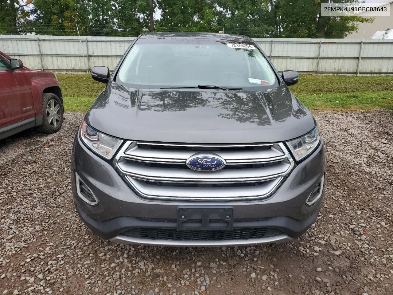 2016 Ford Edge Sel VIN: 2FMPK4J91GBC03643 Lot: 72168064