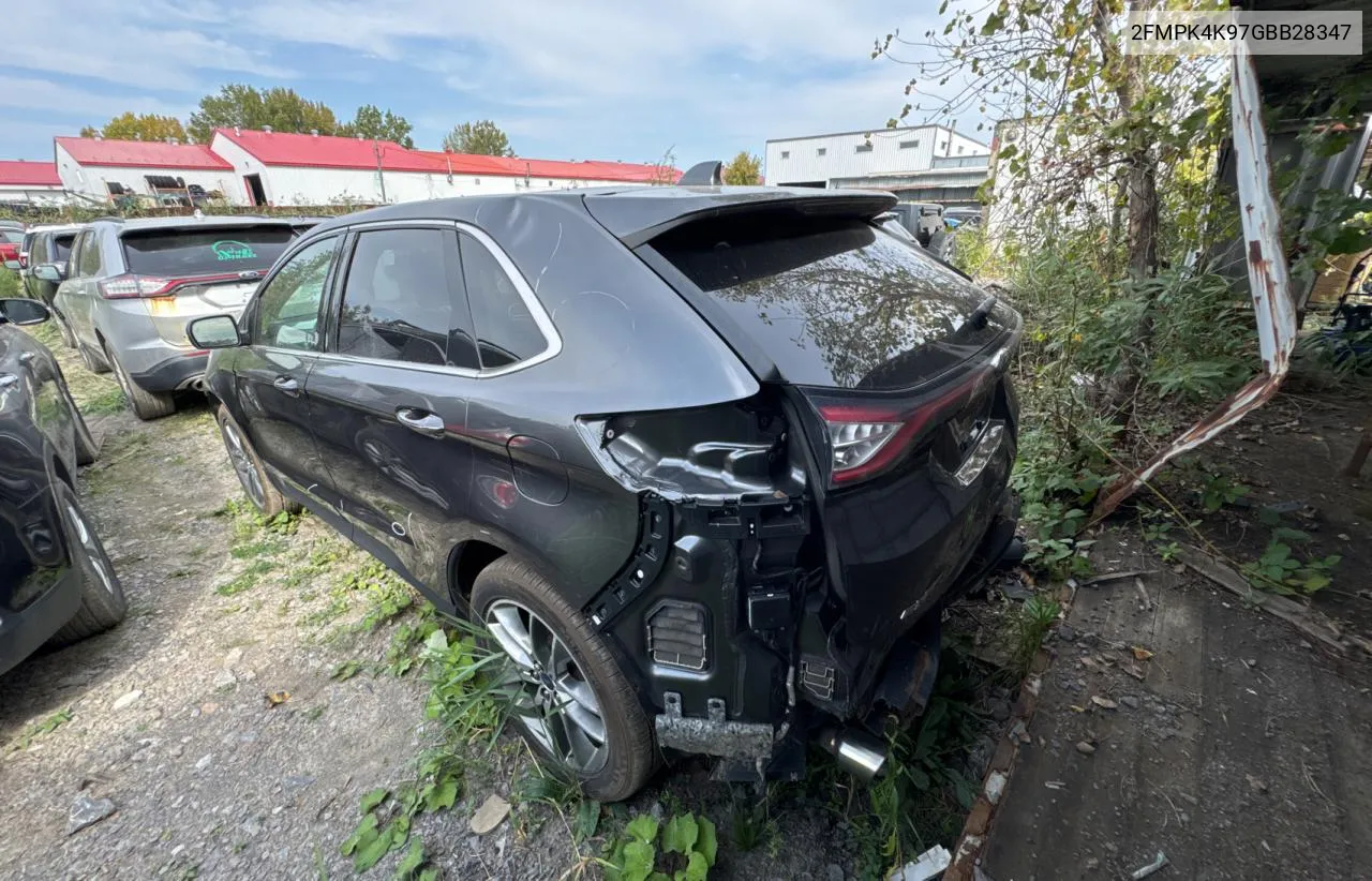 2016 Ford Edge Titanium VIN: 2FMPK4K97GBB28347 Lot: 72547164