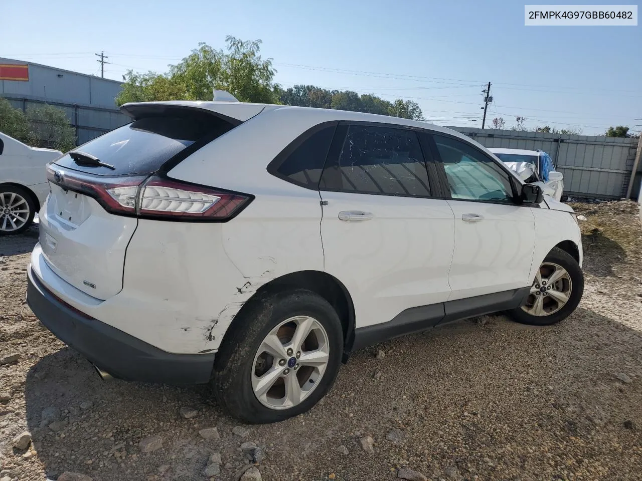 2016 Ford Edge Se VIN: 2FMPK4G97GBB60482 Lot: 72549774