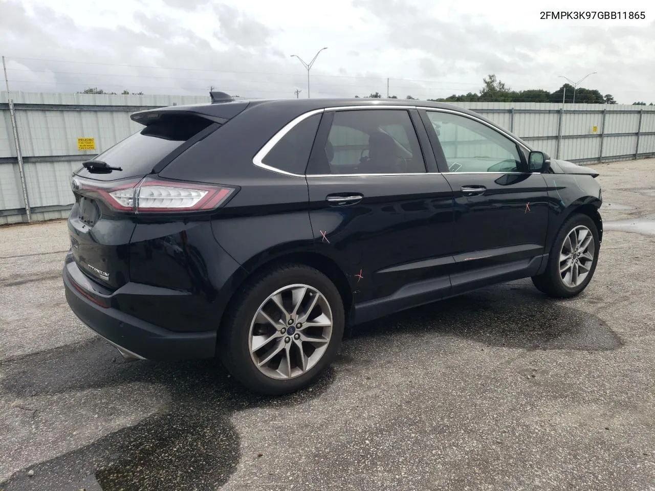 2016 Ford Edge Titanium VIN: 2FMPK3K97GBB11865 Lot: 72887084