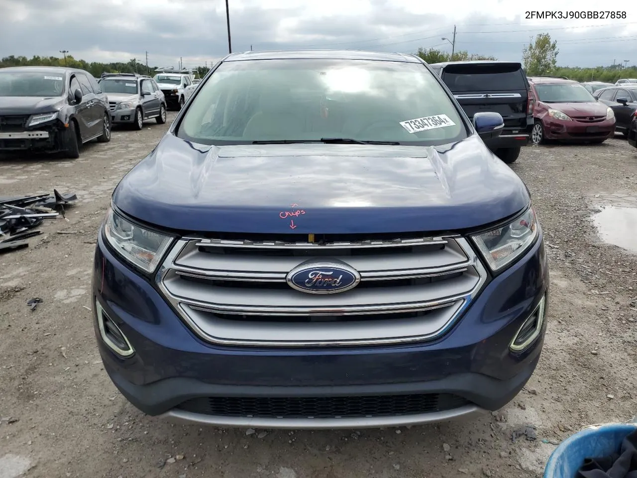 2016 Ford Edge Sel VIN: 2FMPK3J90GBB27858 Lot: 73347364