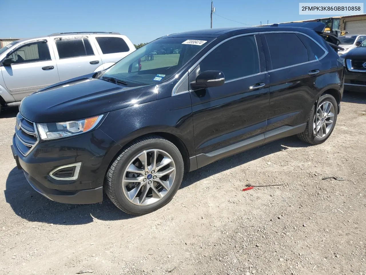 2016 Ford Edge Titanium VIN: 2FMPK3K86GBB10858 Lot: 73558474